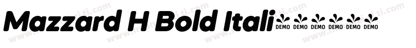 Mazzard H Bold Itali字体转换